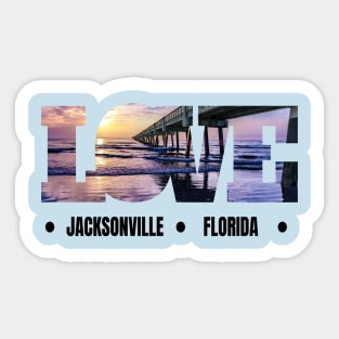 Love Jacksonville Florida Gift Sticker